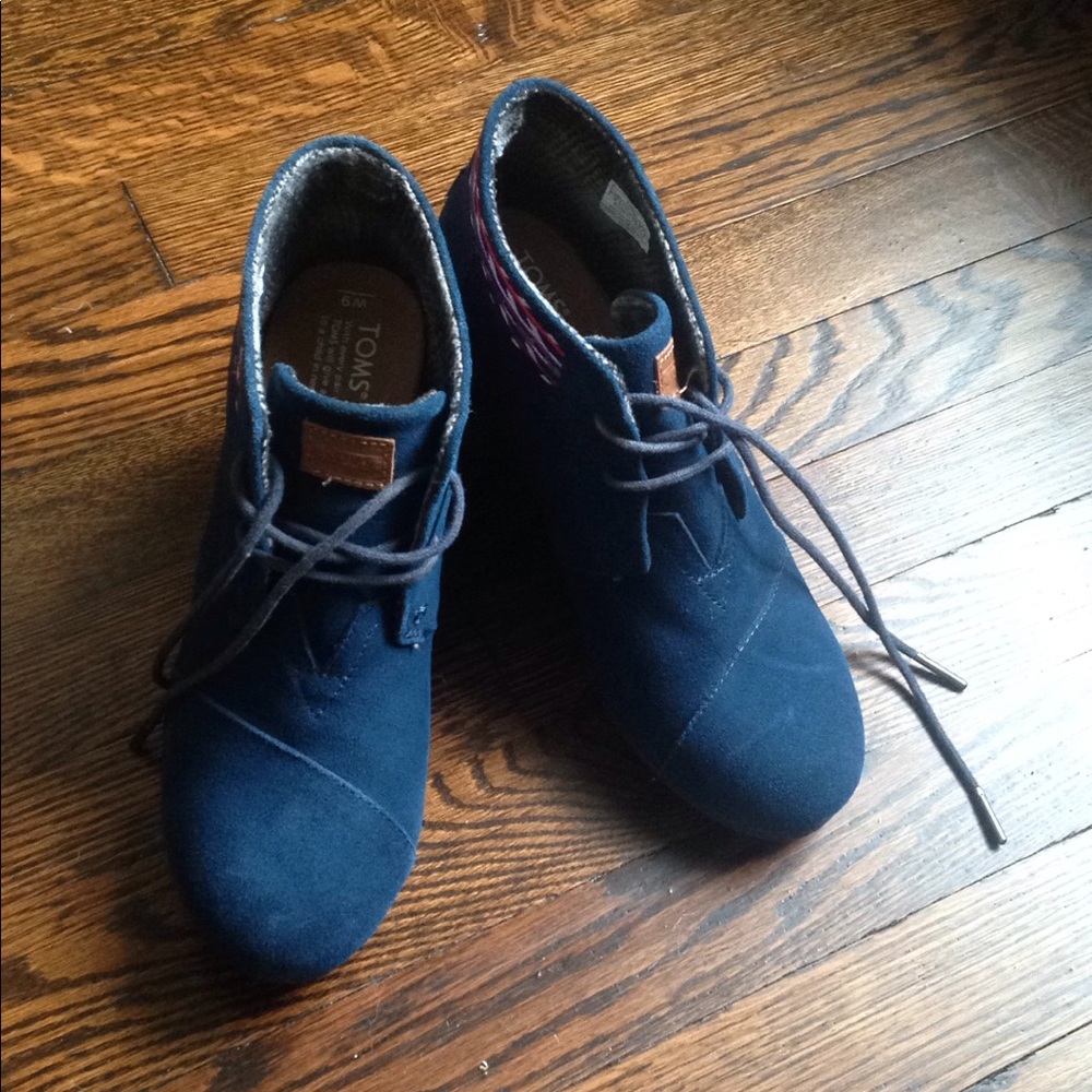 Blue Suede Booties